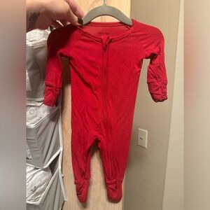 Little Sleepies Red Zippy size Newborn
